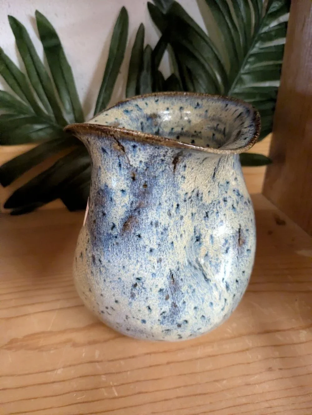 Gerald Patrick Pottery Vtg 1972 Pinch Pot Vase Signed Speckle Glaze 5